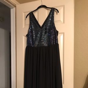 NWT Black/Sequined Evening Gown Size 16
